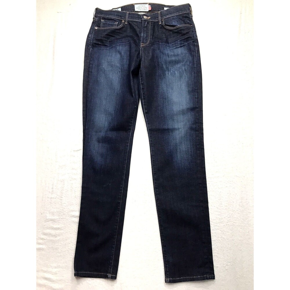 LUCKY Selvedge Jean Women 12/31 (32x32) Sofia Skinny Dark Wash Cone Denim USA